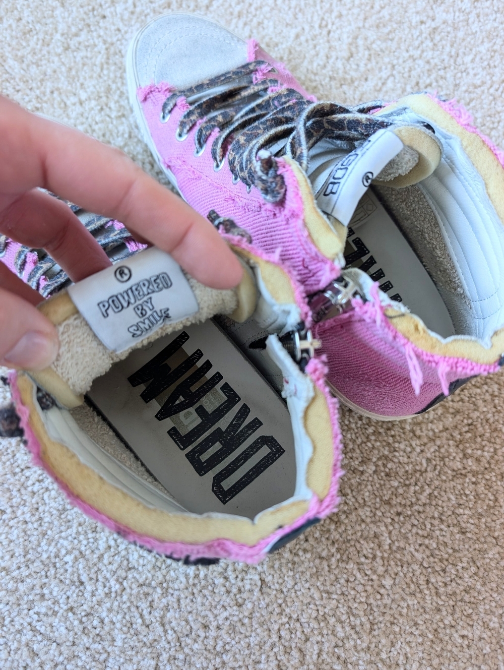Golden Goose Mid-Top You Make Me Always Happy Canvas Sneakers - Picture 4 of 8